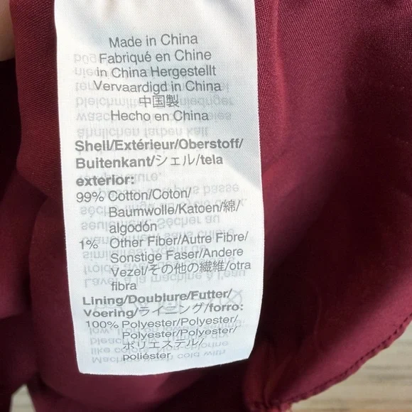 Madewell Burgundy Swiss Dot Mini Dress Button Front Cotton Cottagecore 12 - Picture 13 of 13